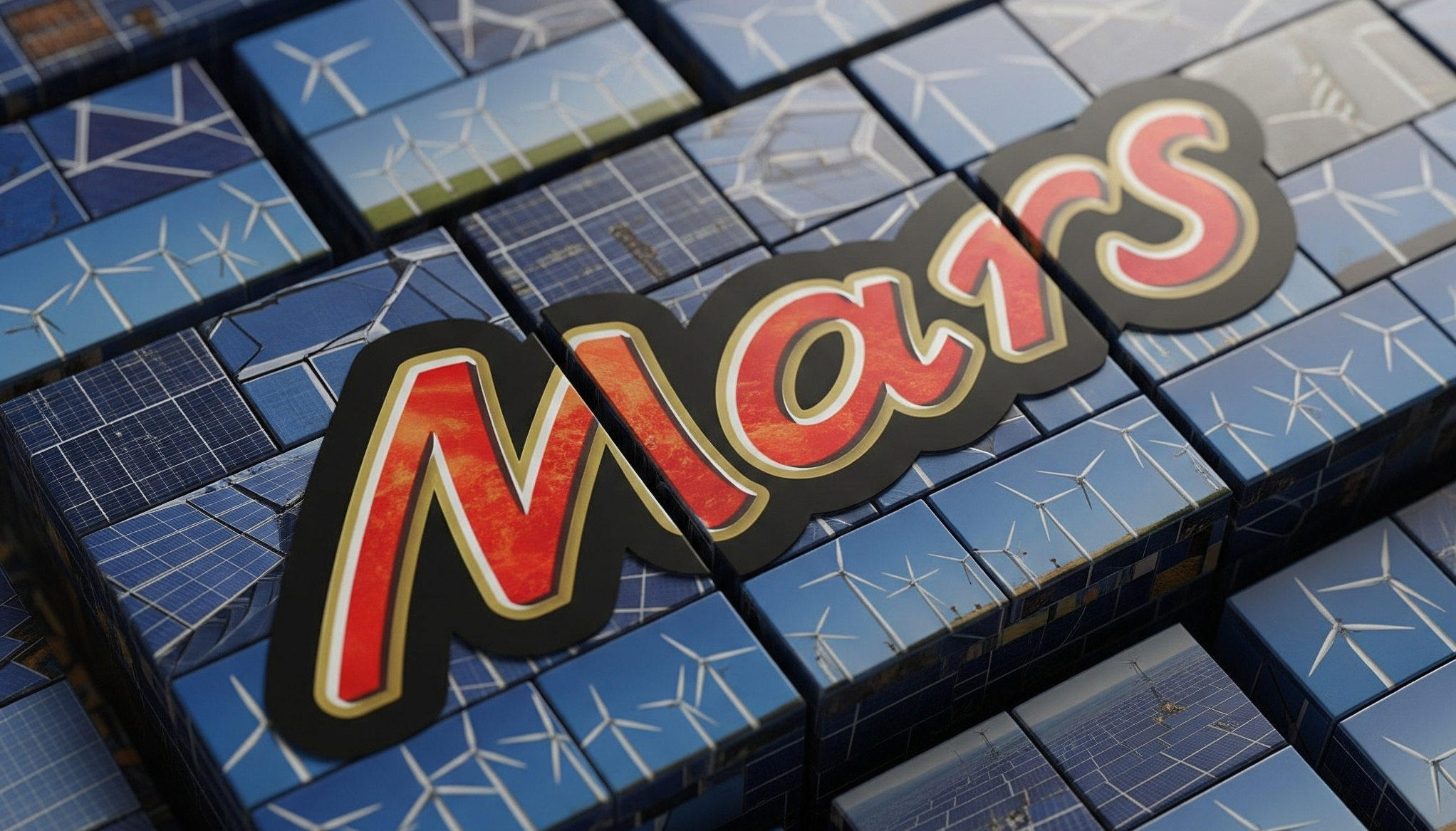 mars Mars felirat szélturbinákat tartalmazó kirakósokon